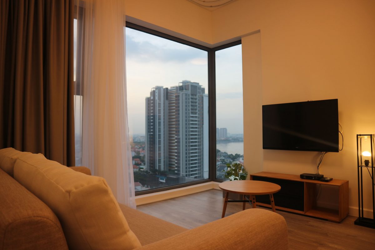 Cozy Corner Apartment With 1 Bedroom Fully Furnished Nice View In Gateway Thao Dien For Sale
